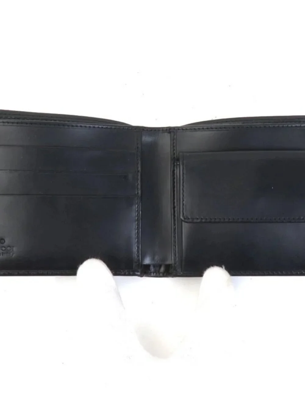 Auth GUCCI Bifold Wallet Black GG Canvas - 56493g - Picture 9 of 16